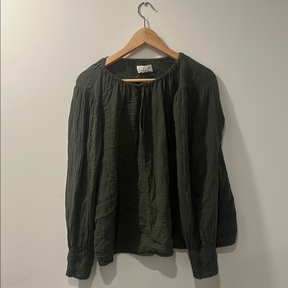 Velvet by Graham & Spencer Dark Green Blouse
